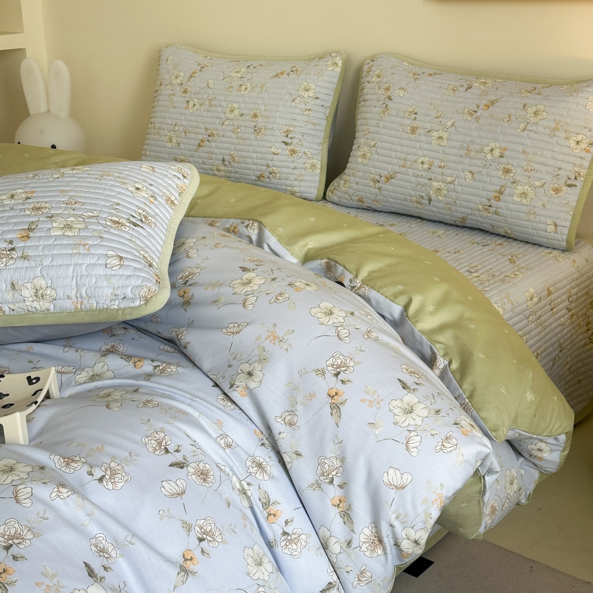 91家纺网 家纺一手货源 找家纺 凌云家纺 2026新款A类13372全棉床盖四件套 漫步云端