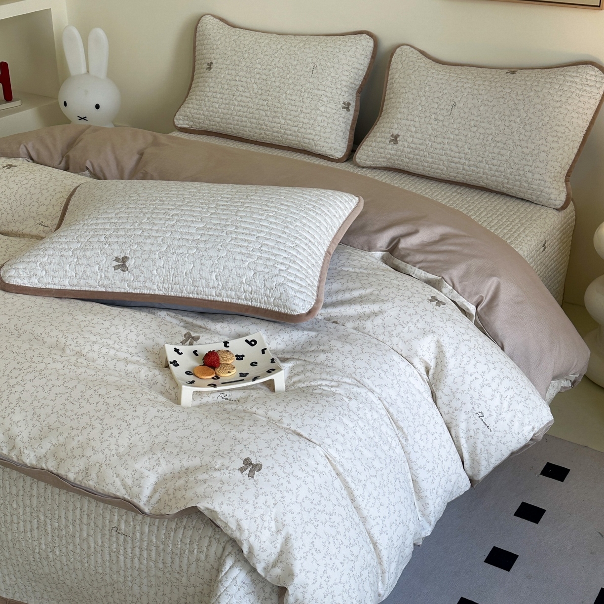 91家纺网 家纺一手货源 找家纺 凌云家纺 2026新款A类13372全棉床盖四件套 琉璃