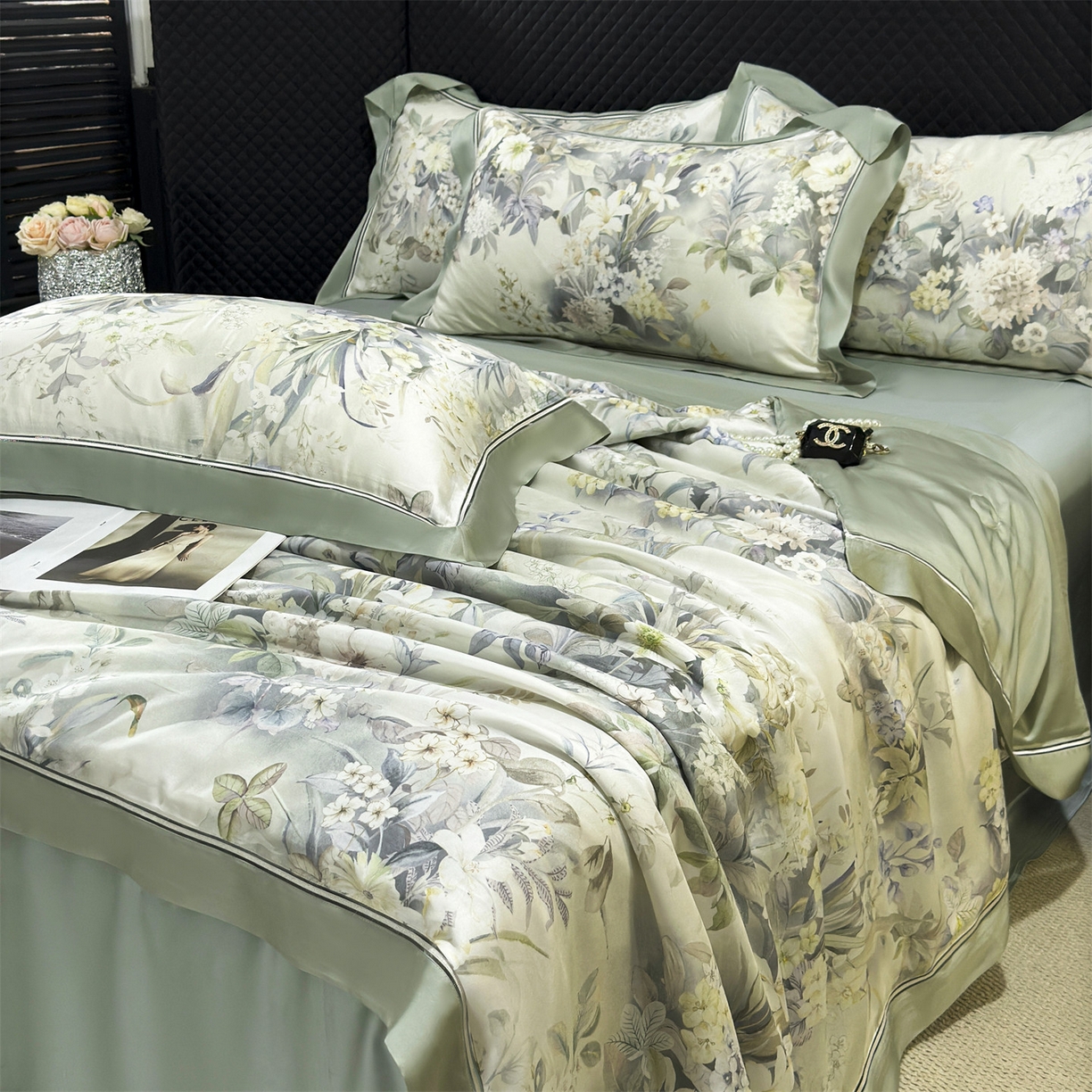 91家纺网 家纺一手货源 找家纺 （总）朵希曼 2026新款60天丝镂空夏被四件套系列（控价：夏被线上券后不低于239 夏被四件套线上券后不低于369)