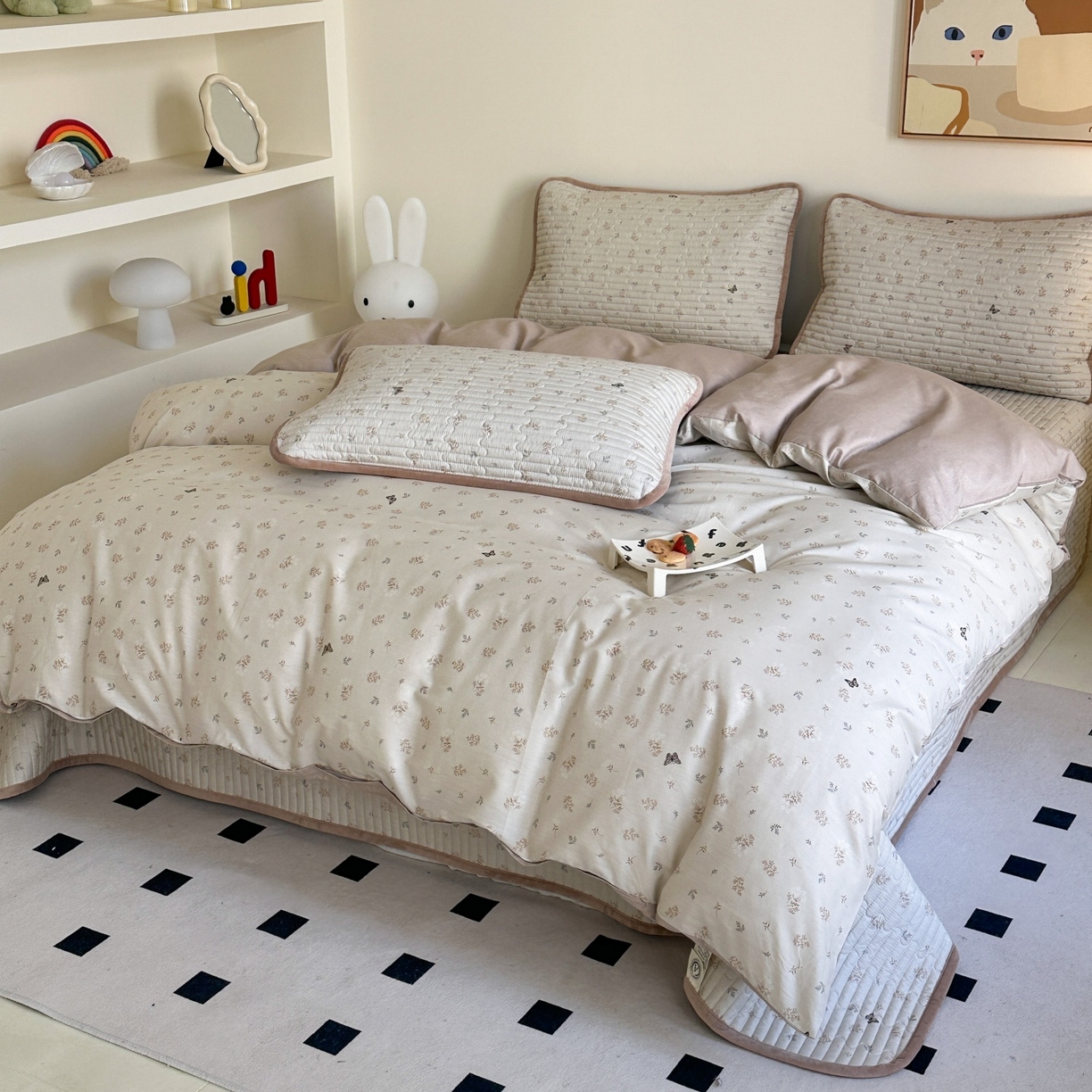 91家纺网 家纺一手货源 找家纺 凌云家纺 2026新款A类13372全棉床盖四件套 奢香夫人