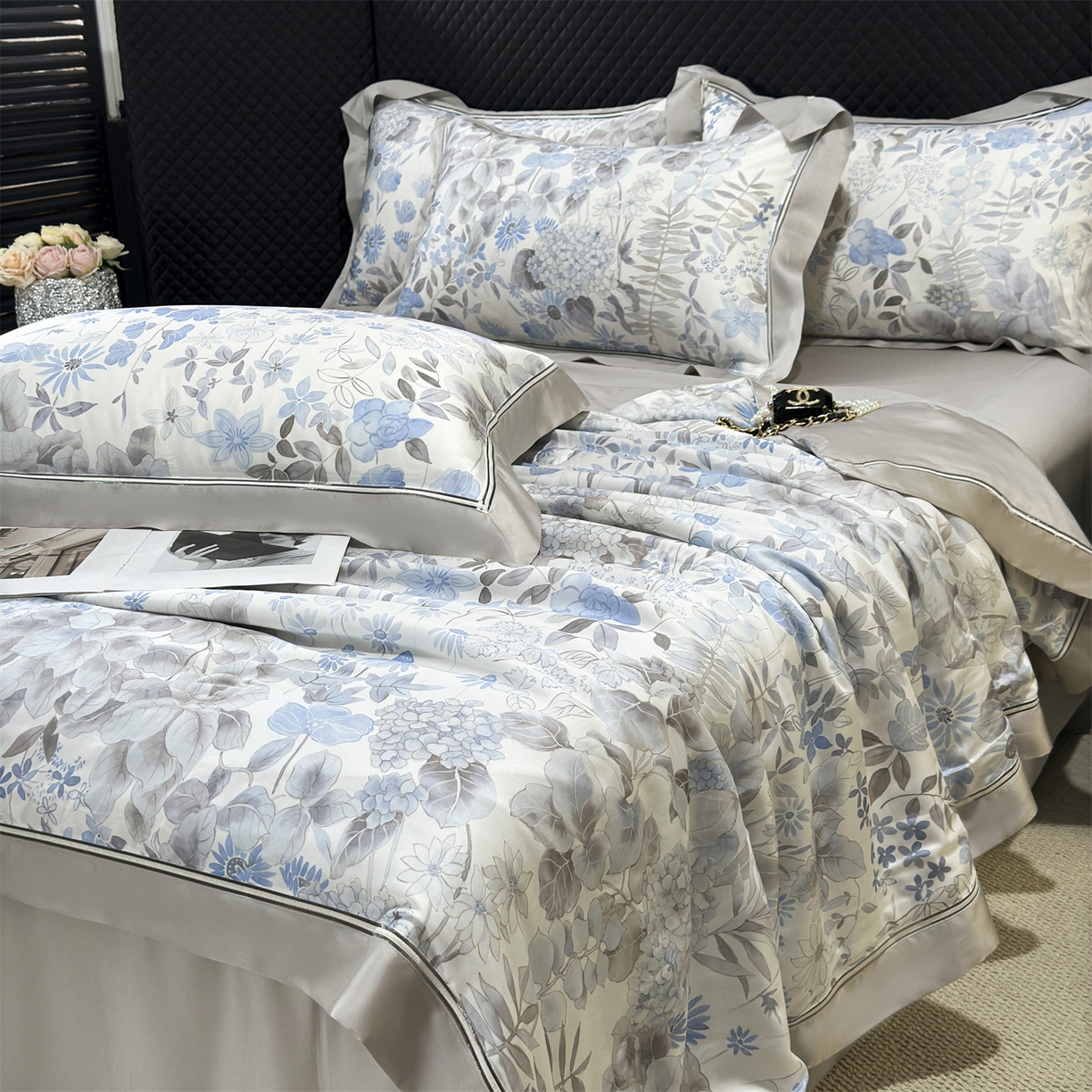 91家纺网 家纺一手货源 找家纺 （总）朵希曼 2026新款60天丝镂空夏被四件套系列（控价：夏被线上券后不低于239 夏被四件套线上券后不低于369)