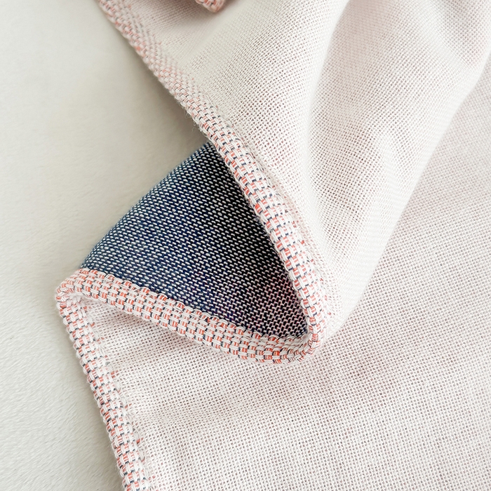 91家纺网 家纺一手货源 找家纺 凌云家纺 2026新款全棉纯棉双层有氧纱大提花流苏毯披肩毯毛毯毯子 花苞-蓝