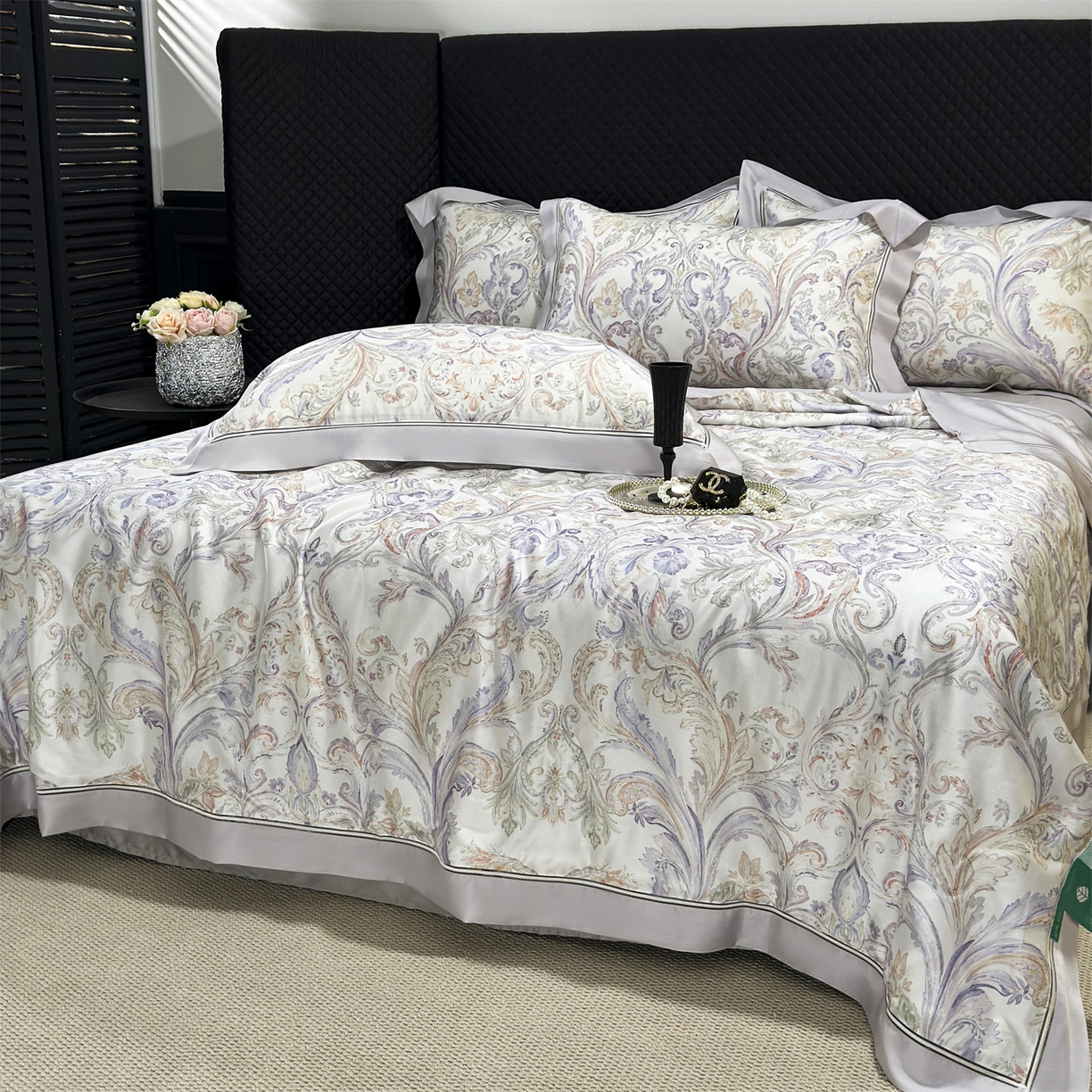 91家纺网 家纺一手货源 找家纺 朵希曼 2026新款60天丝镂空夏被四件套系列（控价：夏被线上券后不低于239 夏被四件套线上券后不低于369) 槿悦