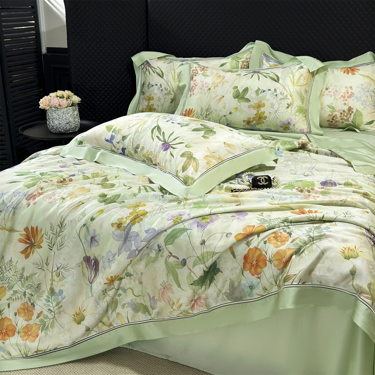 91家纺网 家纺一手货源 找家纺 朵希曼 2026新款60天丝镂空夏被四件套系列（控价：夏被线上券后不低于239 夏被四件套线上券后不低于369) 蔓缕