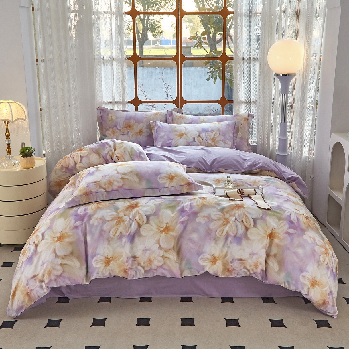 （总）启航家居 2026新款全棉铂金棉数码印花四件套