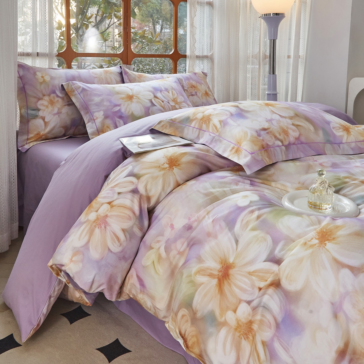 91家纺网 家纺一手货源 找家纺 （总）启航家居 2026新款全棉铂金棉数码印花四件套