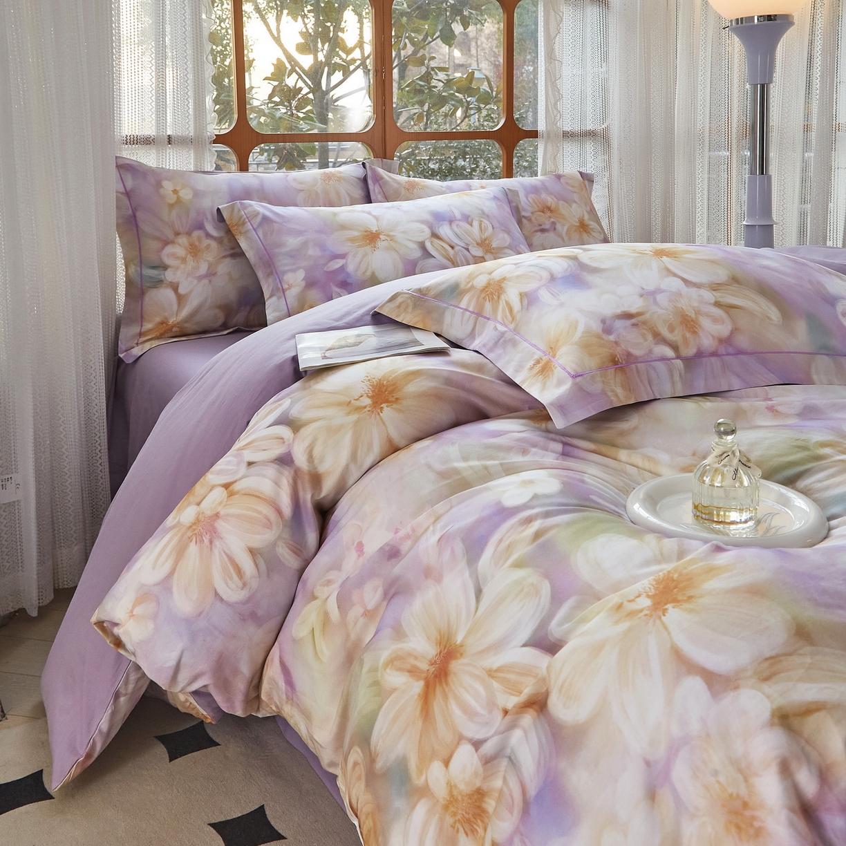 91家纺网 家纺一手货源 找家纺 （总）启航家居 2026新款全棉铂金棉数码印花四件套