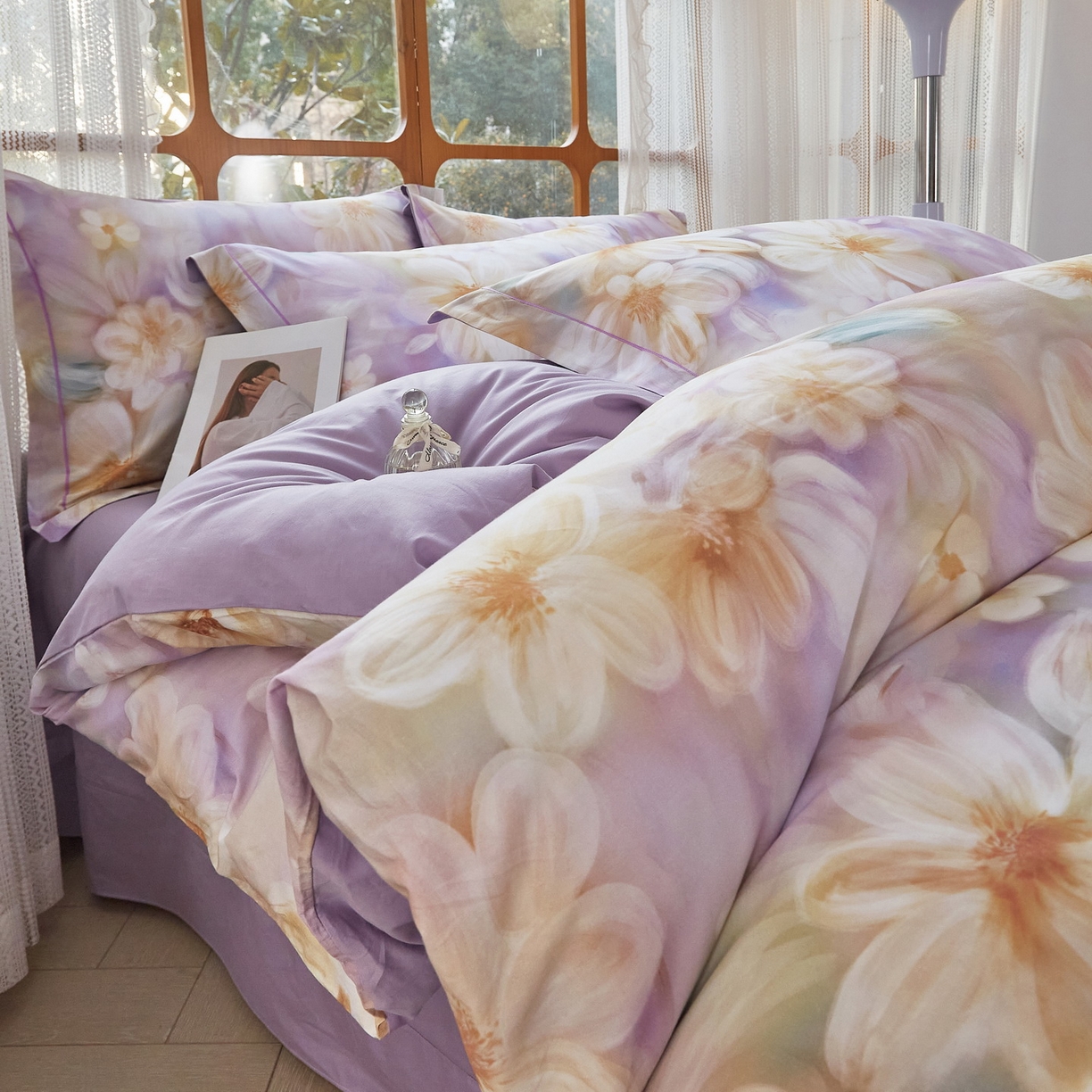 91家纺网 家纺一手货源 找家纺 （总）启航家居 2026新款全棉铂金棉数码印花四件套