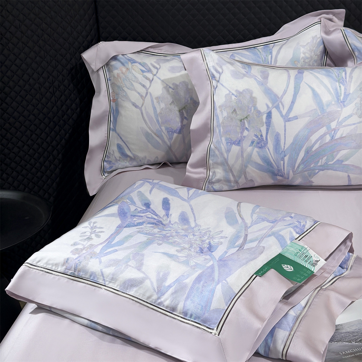 91家纺网 家纺一手货源 找家纺 朵希曼 2026新款60天丝镂空夏被四件套系列（控价：夏被线上券后不低于239 夏被四件套线上券后不低于369) 森屿白