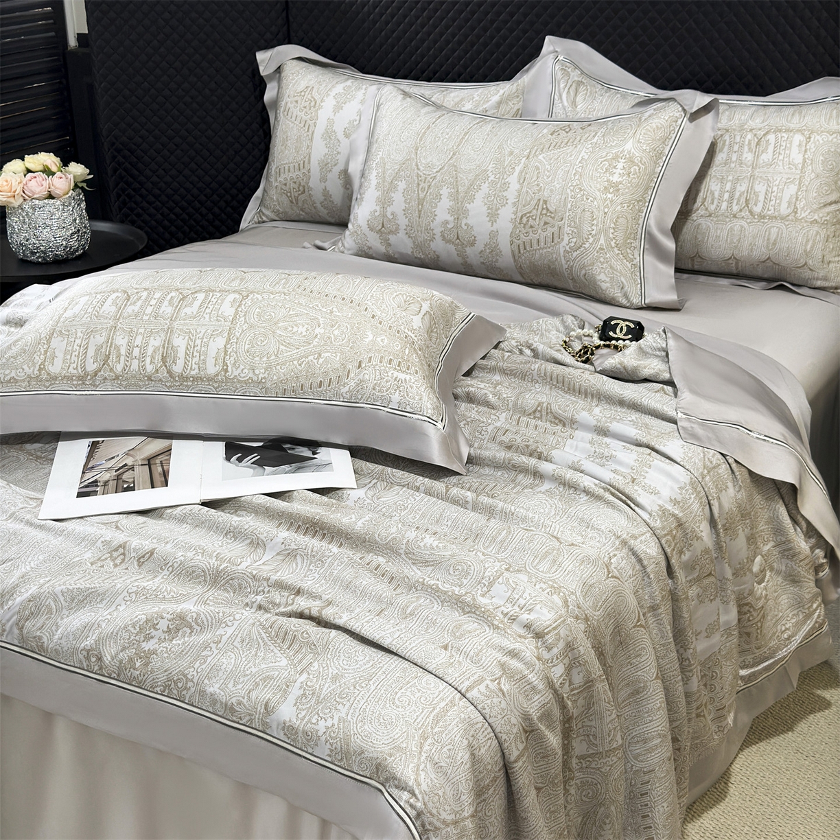 朵希曼 2026新款60天丝镂空夏被四件套系列（控价：夏被线上券后不低于239 夏被四件套线上券后不低于369) 西美