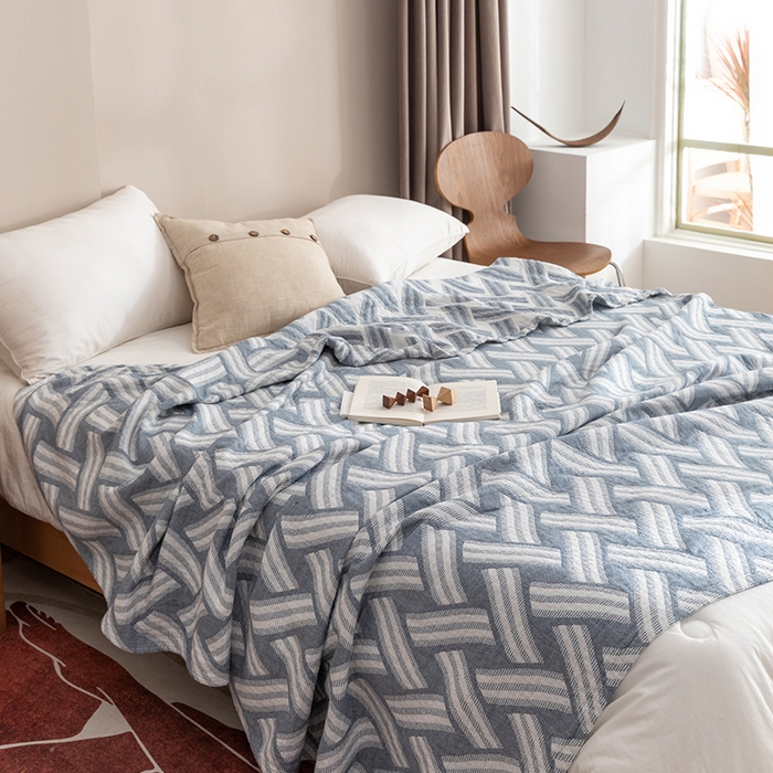 91家纺网 家纺一手货源 找家纺 朴尔家纺-毛巾被 2026春夏新款塞尚风格全棉纯棉水洗棉三层纱布毛巾被夏凉被空调被-经典款常年备货 格里尼-灰