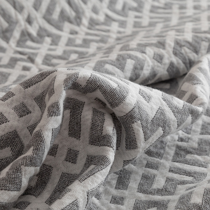 91家纺网 家纺一手货源 找家纺 朴尔家纺-毛巾被 2026春夏新款塞尚风格全棉纯棉水洗棉三层纱布毛巾被夏凉被空调被-经典款常年备货 格林-灰