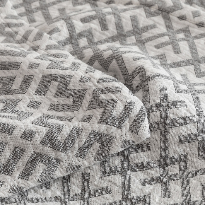 91家纺网 家纺一手货源 找家纺 朴尔家纺-毛巾被 2026春夏新款塞尚风格全棉纯棉水洗棉三层纱布毛巾被夏凉被空调被-经典款常年备货 格林-灰