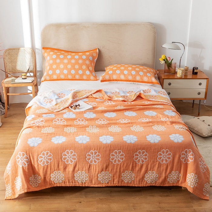 91家纺网 家纺一手货源 找家纺 （总）朴尔家纺-毛巾被 2026春夏新款四层韩版碎花风全棉纯棉纱布毛巾被夏被夏凉被空调被-经典款常年备货