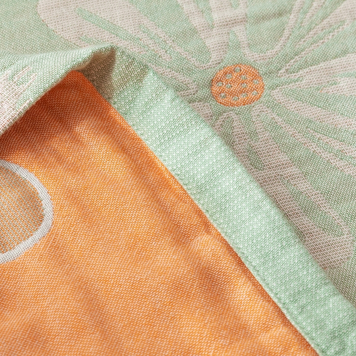 91家纺网 家纺一手货源 找家纺 朴尔家纺-毛巾被 2026春夏新款四层韩版碎花风全棉纯棉纱布毛巾被夏被夏凉被空调被-经典款常年备货 向日花开-绿