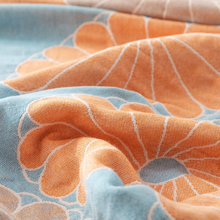 91家纺网 家纺一手货源 找家纺 朴尔家纺-毛巾被 2026春夏新款四层韩版碎花风全棉纯棉纱布毛巾被夏被夏凉被空调被-经典款常年备货 橘子物语-兰