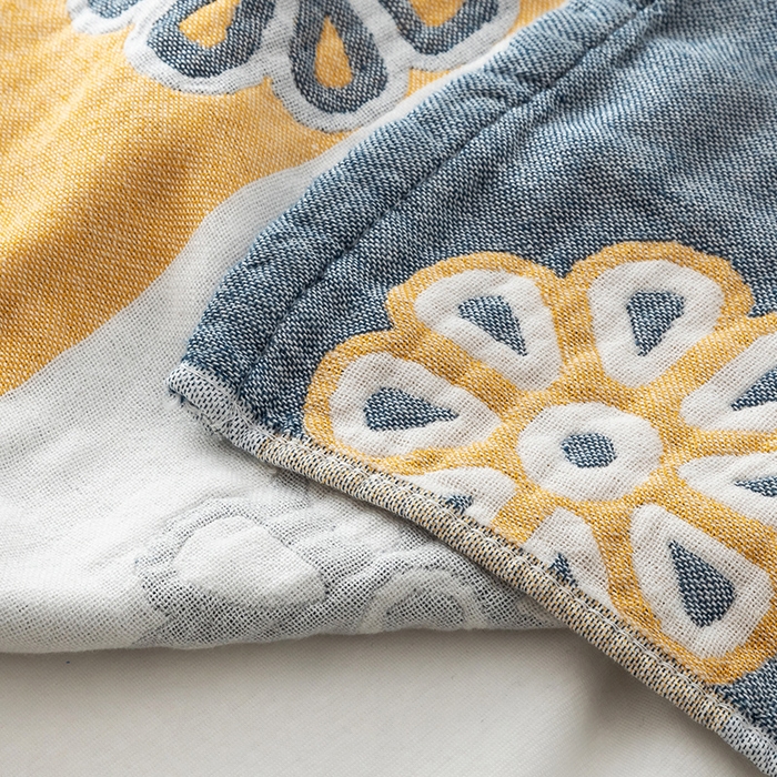 91家纺网 家纺一手货源 找家纺 朴尔家纺-毛巾被 2026春夏新款四层韩版碎花风全棉纯棉纱布毛巾被夏被夏凉被空调被-经典款常年备货 曼陀罗-灰