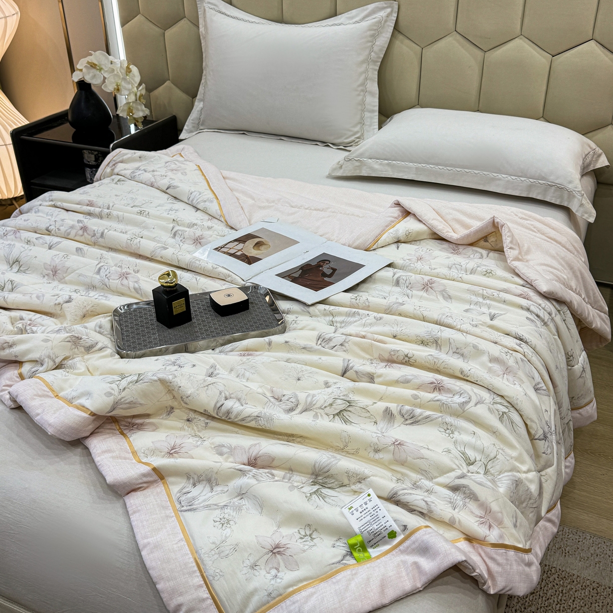 91家纺网 家纺一手货源 找家纺 心悦家纺 2026新款柔丝绵印花夏凉被空调被夏被系列 烂漫花季