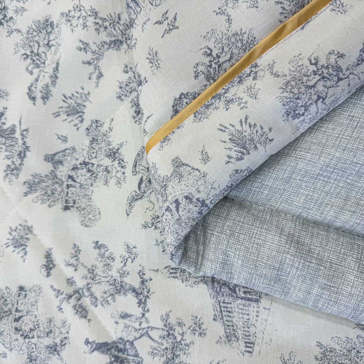 91家纺网 家纺一手货源 找家纺 心悦家纺 2026新款柔丝绵印花夏凉被空调被夏被系列 古典灰