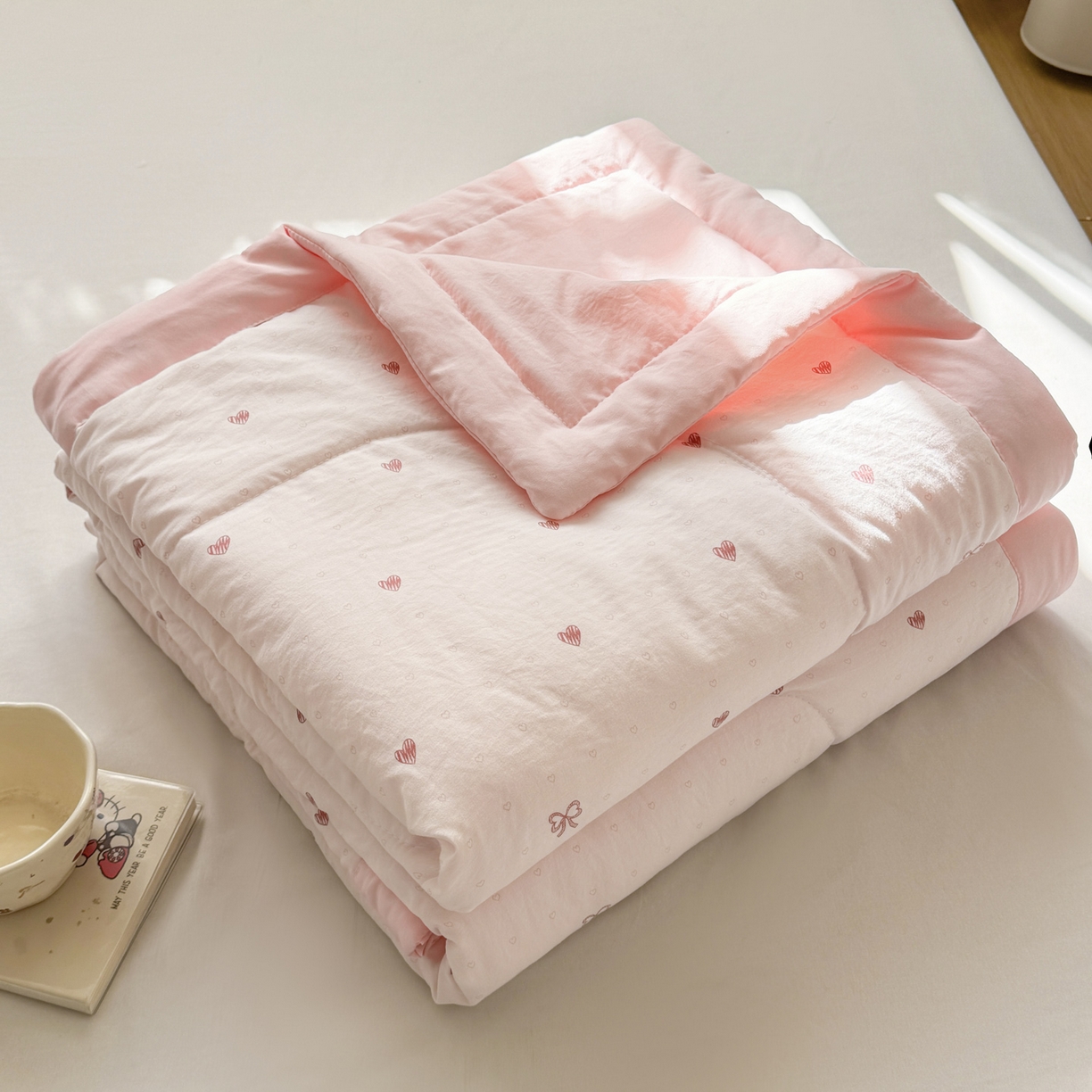 91家纺网 家纺一手货源 找家纺 （总）心悦家纺 2026新款小棉绸印花夏凉被空调被夏被系列