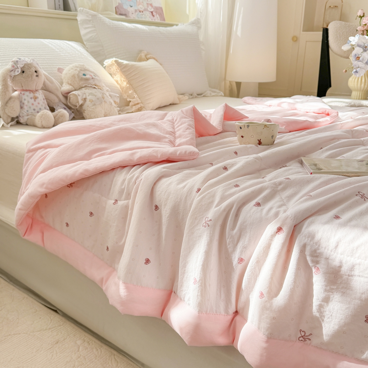 91家纺网 家纺一手货源 找家纺 （总）心悦家纺 2026新款小棉绸印花夏凉被空调被夏被系列