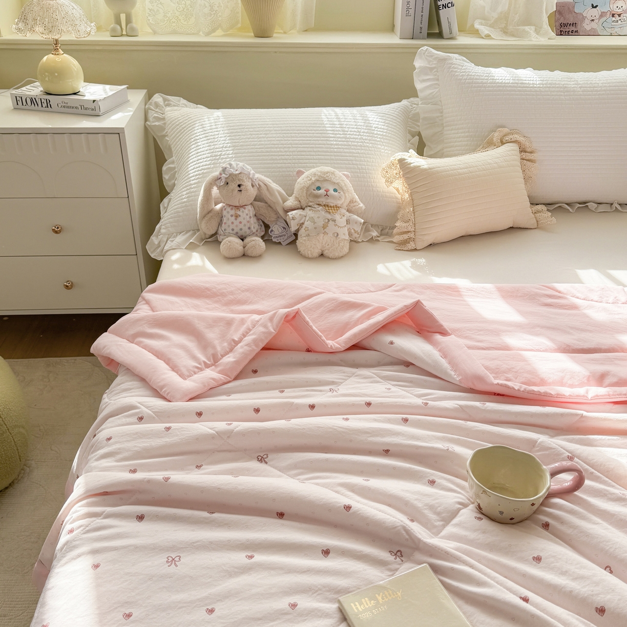 91家纺网 家纺一手货源 找家纺 （总）心悦家纺 2026新款小棉绸印花夏凉被空调被夏被系列