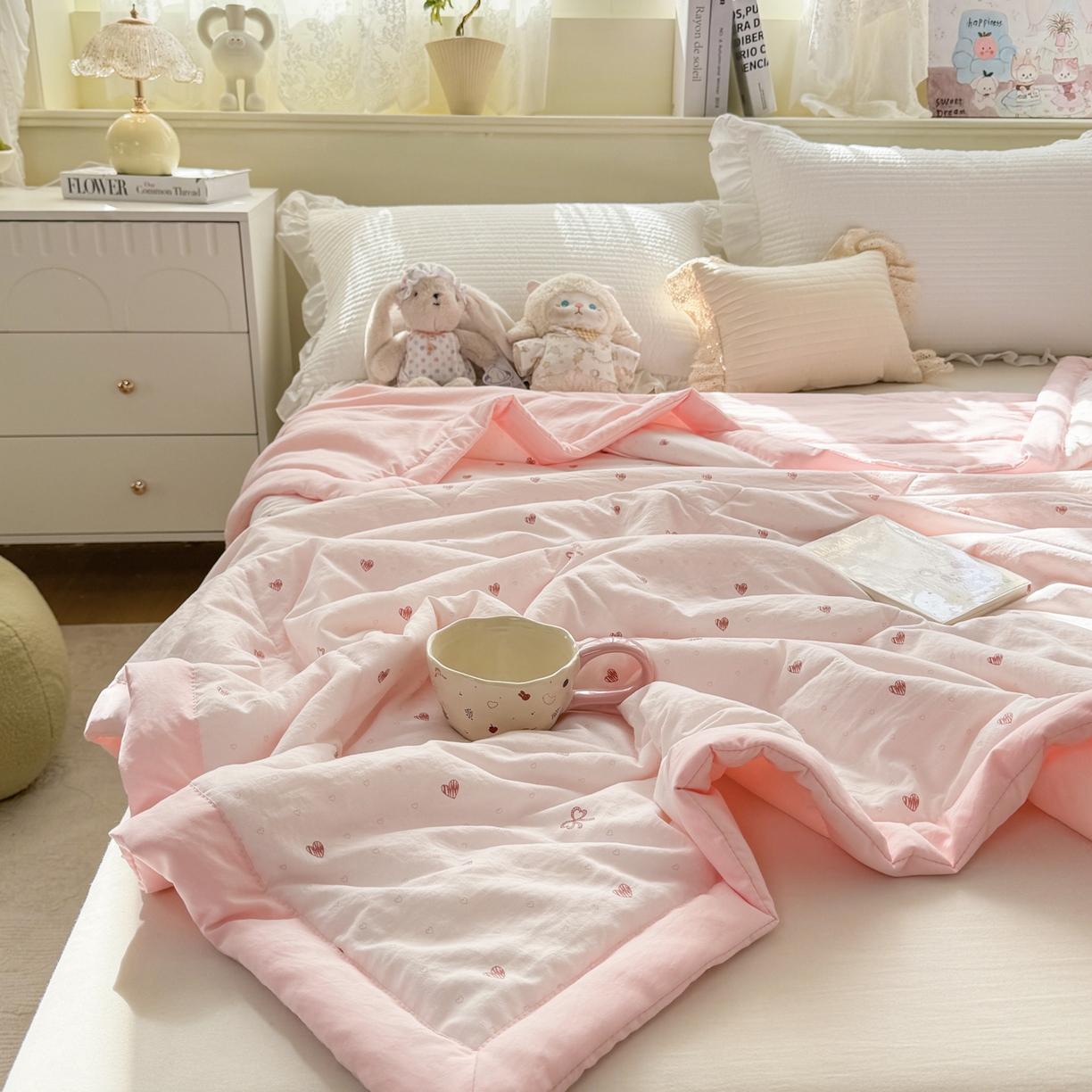 91家纺网 家纺一手货源 找家纺 （总）心悦家纺 2026新款小棉绸印花夏凉被空调被夏被系列