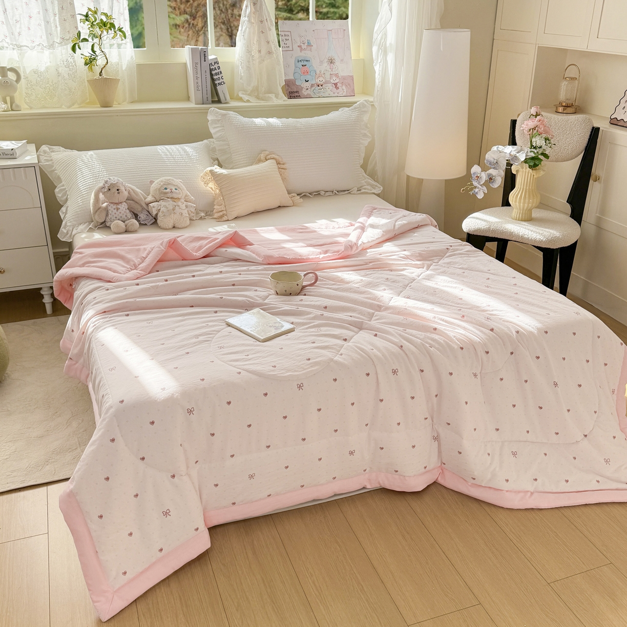 91家纺网 家纺一手货源 找家纺 （总）心悦家纺 2026新款小棉绸印花夏凉被空调被夏被系列