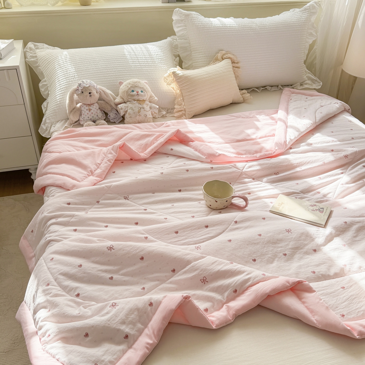 91家纺网 家纺一手货源 找家纺 （总）心悦家纺 2026新款小棉绸印花夏凉被空调被夏被系列