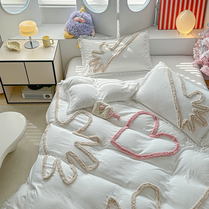 91家纺网 家纺一手货源 找家纺 （总）缘生活 2026新款立体簇绒绣流苏四件套