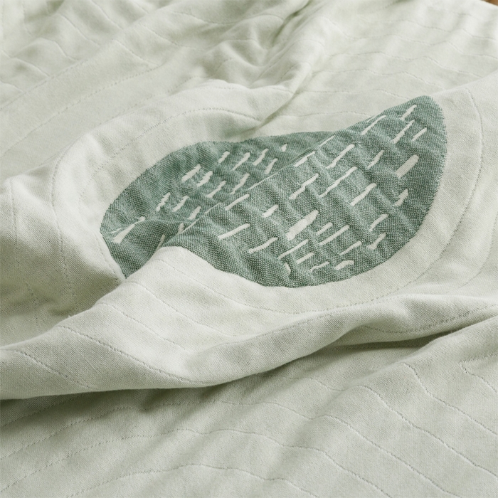 91家纺网 家纺一手货源 找家纺 朴尔家纺-毛巾被 2026春夏新款水洗全棉纯棉四层细纱系列毛巾被下班夏凉被空调被 年轮-绿毛巾被