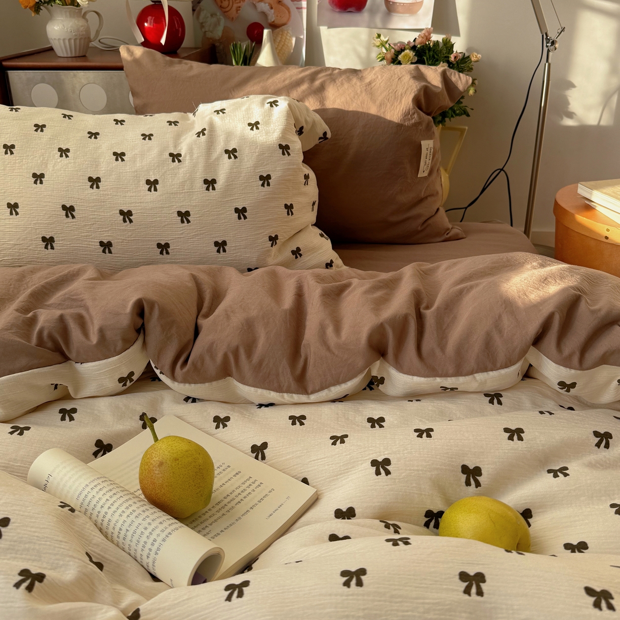 91家纺网 家纺一手货源 找家纺 （总）轻奢坊 2026新款皱皱纱水洗棉韩系混搭四件套