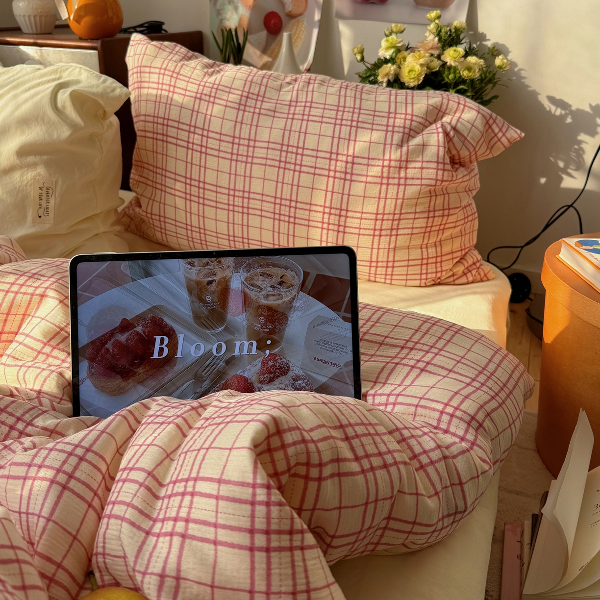 91家纺网 家纺一手货源 找家纺 （总）轻奢坊 2026新款皱皱纱水洗棉韩系混搭四件套