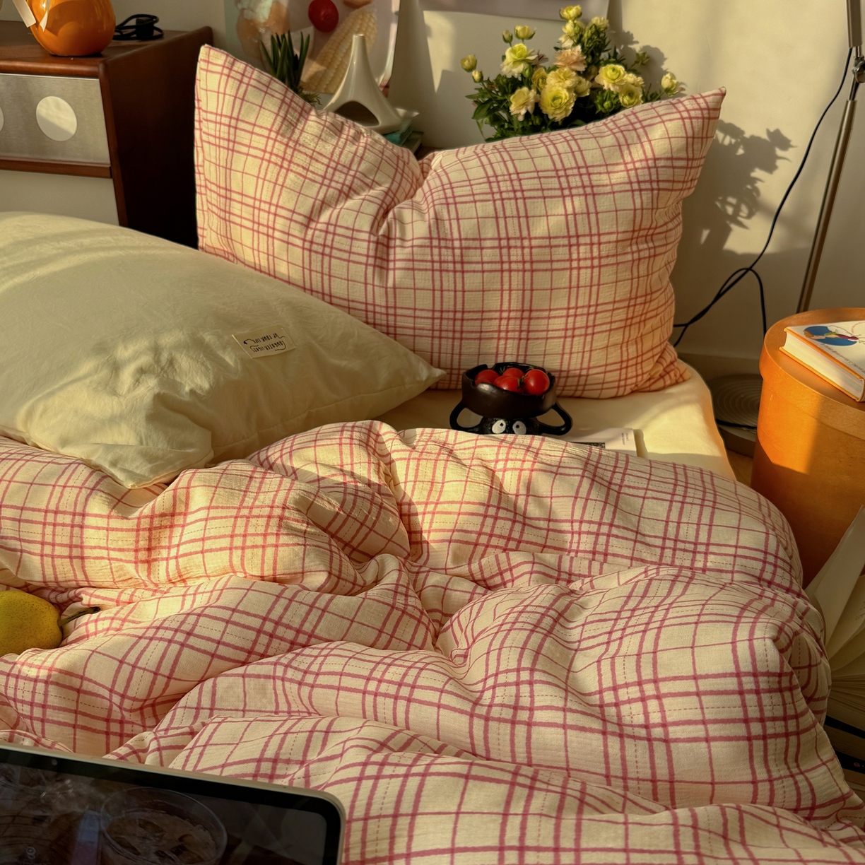 91家纺网 家纺一手货源 找家纺 （总）轻奢坊 2026新款皱皱纱水洗棉韩系混搭四件套