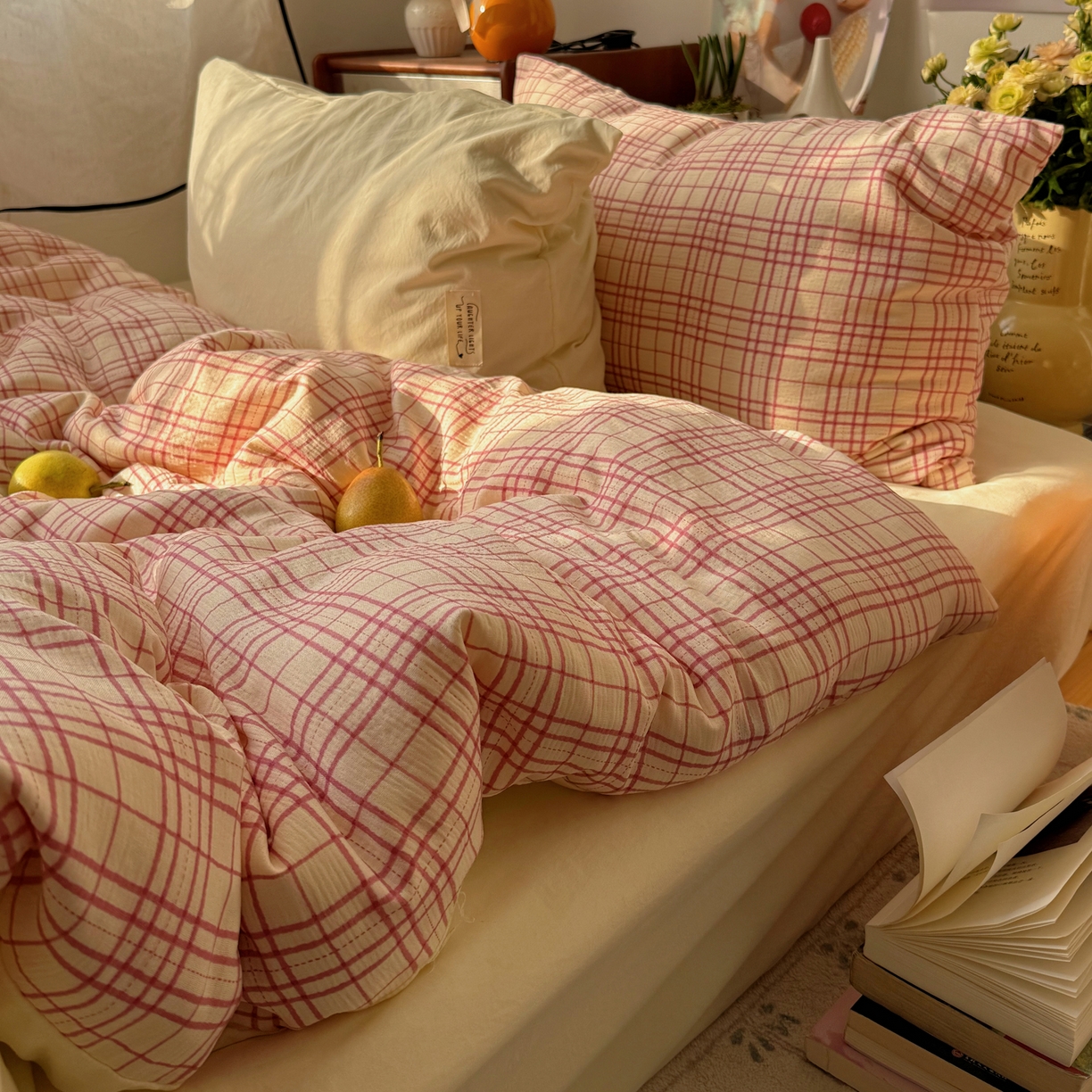 91家纺网 家纺一手货源 找家纺 （总）轻奢坊 2026新款皱皱纱水洗棉韩系混搭四件套