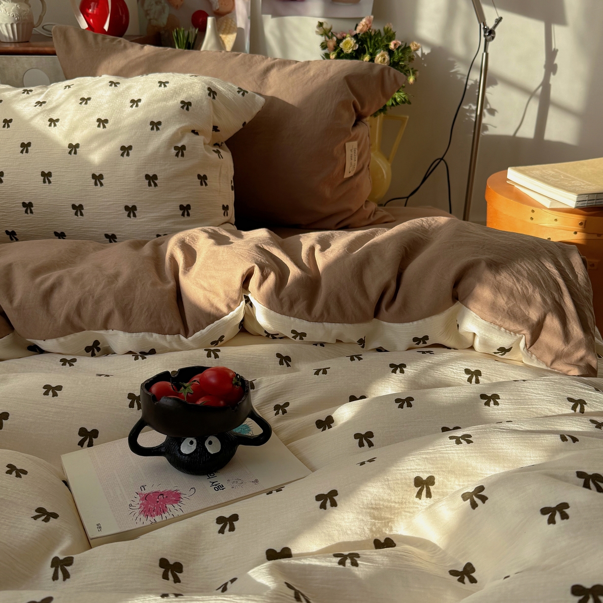 91家纺网 家纺一手货源 找家纺 轻奢坊 2026新款皱皱纱水洗棉韩系混搭四件套 碱冰结