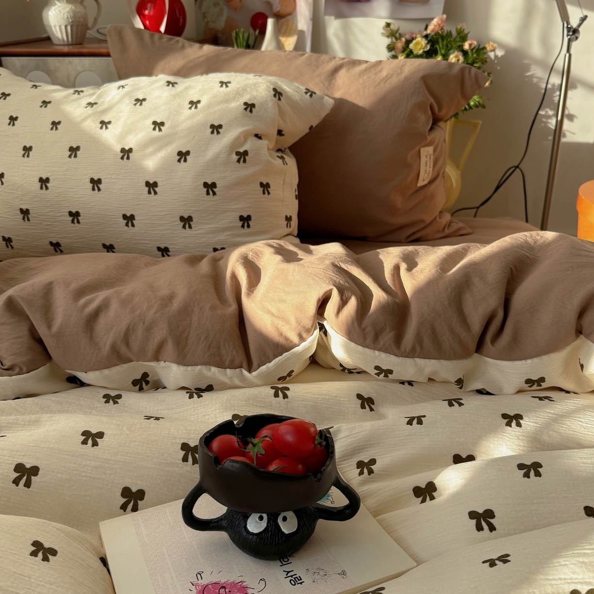 91家纺网 家纺一手货源 找家纺 轻奢坊 2026新款皱皱纱水洗棉韩系混搭四件套 碱冰结