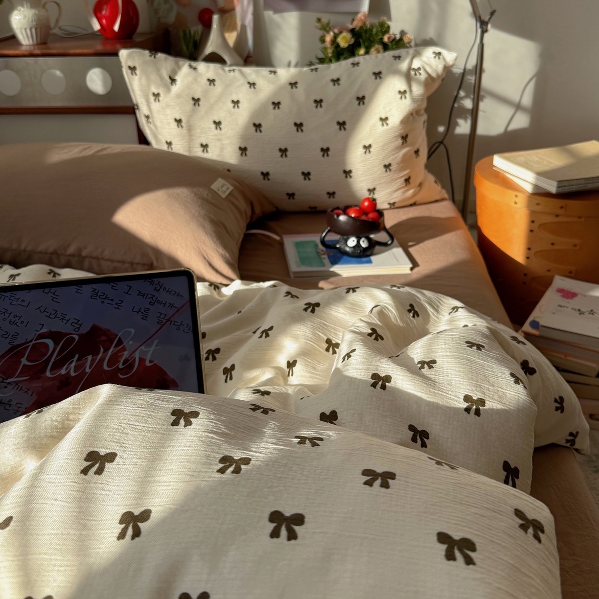 91家纺网 家纺一手货源 找家纺 轻奢坊 2026新款皱皱纱水洗棉韩系混搭四件套 碱冰结