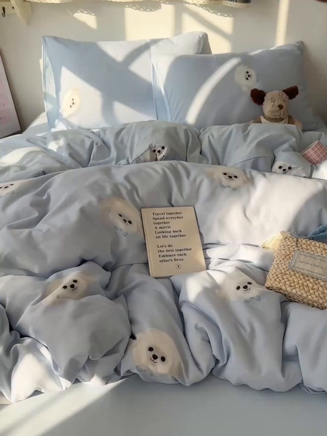 91家纺网 家纺一手货源 找家纺 （总）初夏家纺 2026 新款水洗棉四件套A类卡通简约风床上三件套被套被罩【提供买家秀】