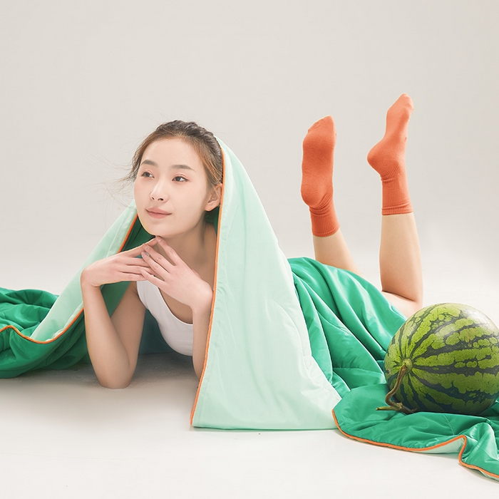 91家纺网 家纺一手货源 找家纺 （总）爱彼家纺 2026新款A类氨纶凉感丝西瓜大豆空调被夏被夏凉被（控价最低79.9/89.9/99.9）