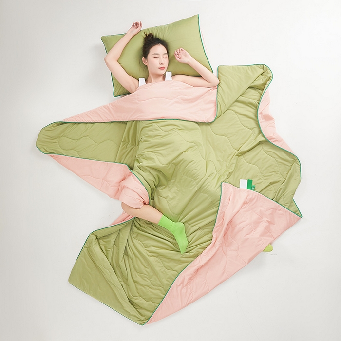 91家纺网 家纺一手货源 找家纺 爱彼家纺 2026新款A类氨纶凉感丝西瓜大豆空调被夏被夏凉被（控价最低79.9/89.9/99.9） 瓜瓜被-蜜瓜粉