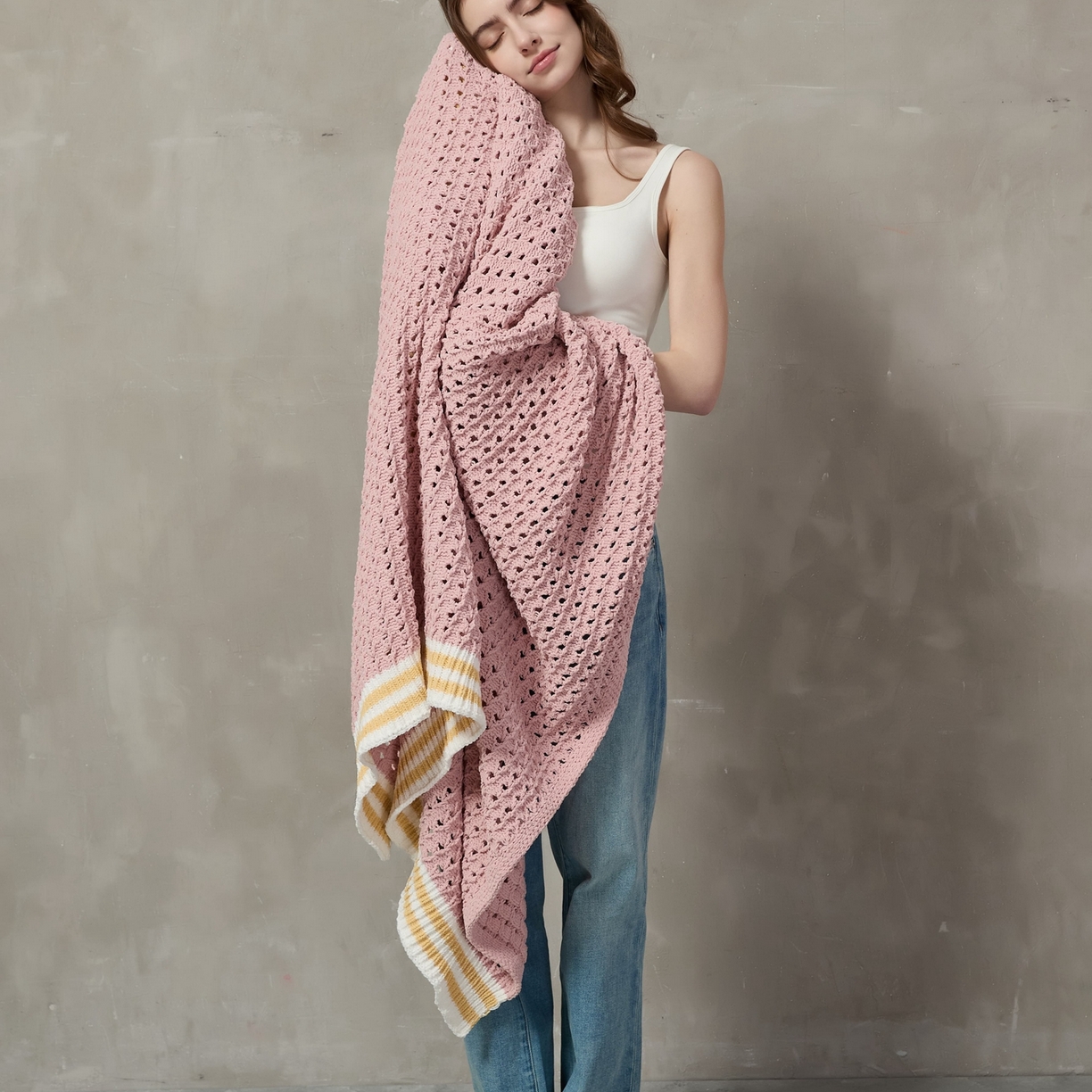 91家纺网 家纺一手货源 找家纺 （总）暖绵绵家纺 2026新款雪尼尔毯子-伯尔莫（券后/折后零售价不得低于162元）