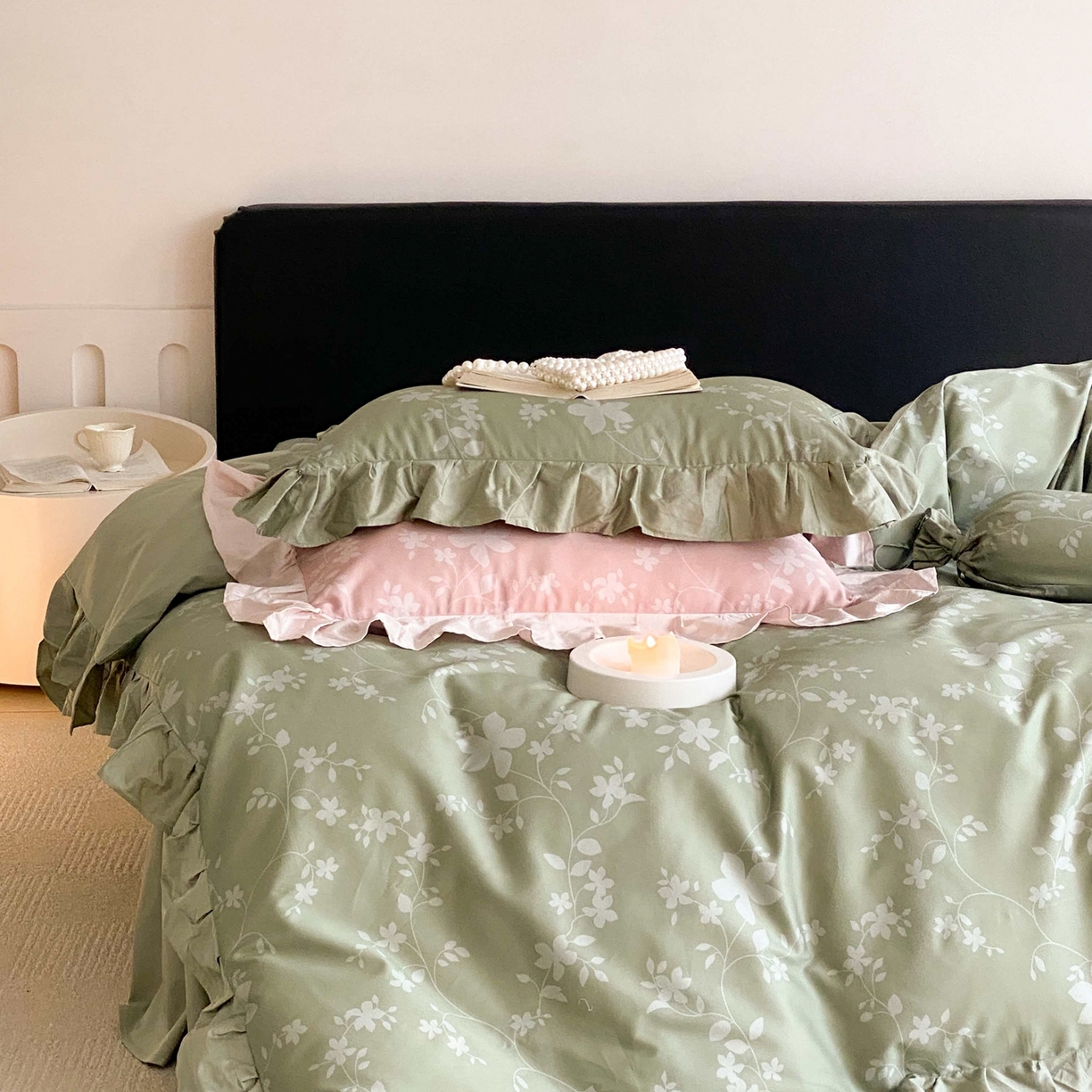 91家纺网 家纺一手货源 找家纺 （总）若未家居 LOVEWE HOUSE 2026春夏新品AB版100支法式全棉数码印花四件套-弥の野（券后控价不低于398）