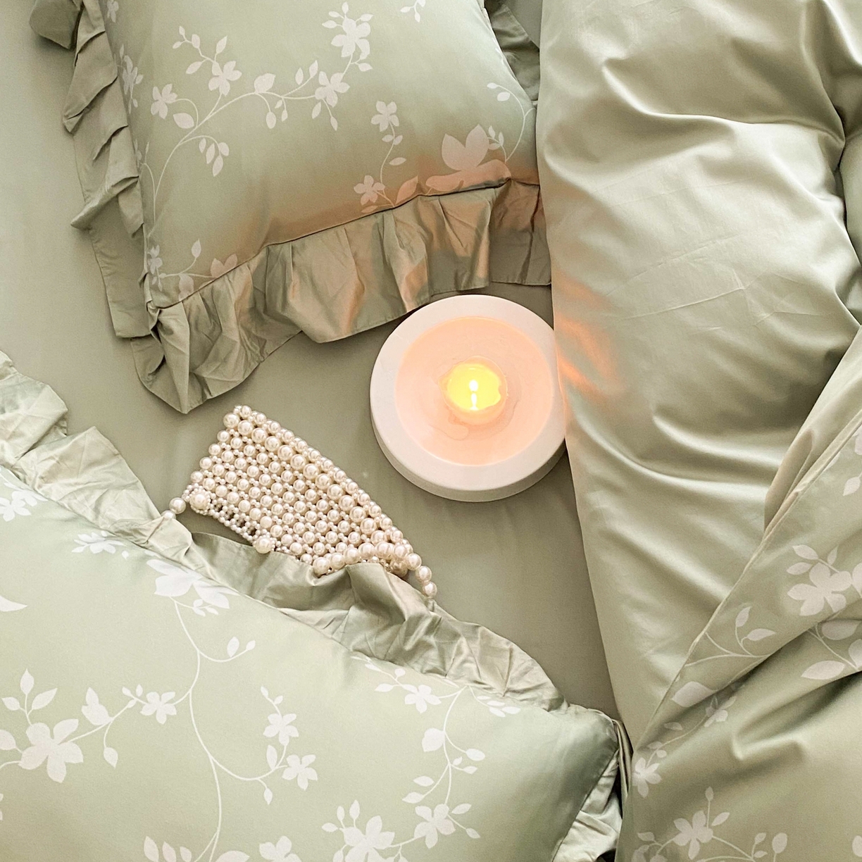 91家纺网 家纺一手货源 找家纺 （总）若未家居 LOVEWE HOUSE 2026春夏新品AB版100支法式全棉数码印花四件套-弥の野（券后控价不低于398）