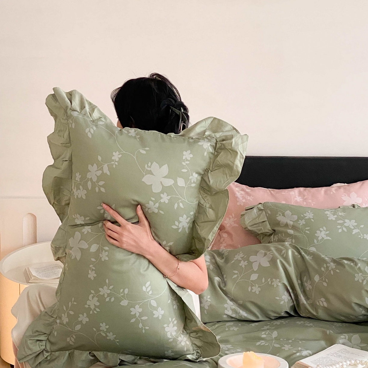 91家纺网 家纺一手货源 找家纺 （总）若未家居 LOVEWE HOUSE 2026春夏新品AB版100支法式全棉数码印花四件套-弥の野（券后控价不低于398）