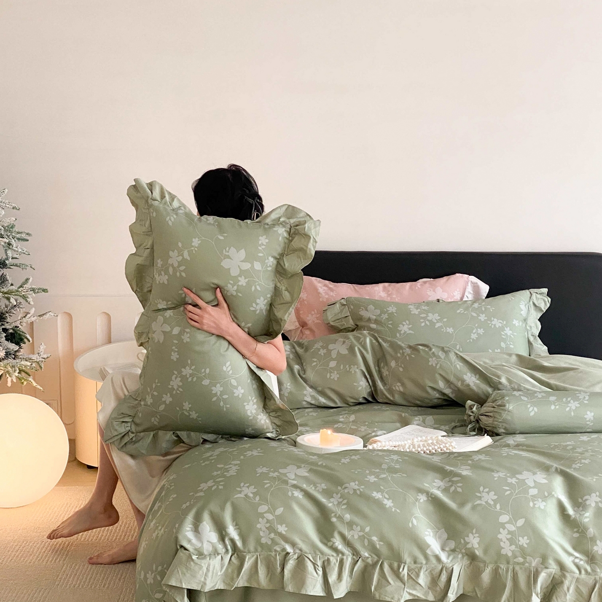 91家纺网 家纺一手货源 找家纺 （总）若未家居 LOVEWE HOUSE 2026春夏新品AB版100支法式全棉数码印花四件套-弥の野（券后控价不低于398）