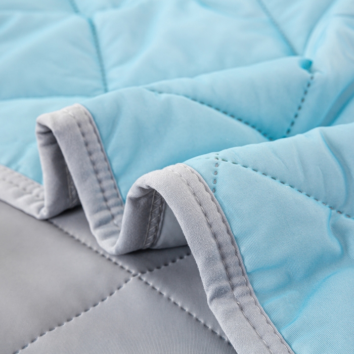 91家纺网 家纺一手货源 找家纺 憨豆家纺 2026新款凉感丝夏被冰淇淋纯色夏凉被空调被夏季薄被子直播外贸跨境爆款 冰川蓝