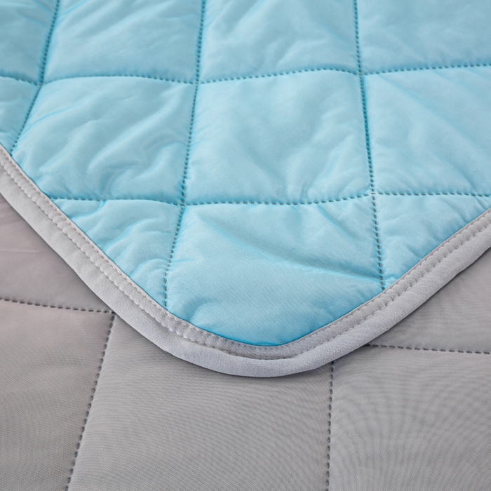 91家纺网 家纺一手货源 找家纺 憨豆家纺 2026新款凉感丝夏被冰淇淋纯色夏凉被空调被夏季薄被子直播外贸跨境爆款 冰川蓝