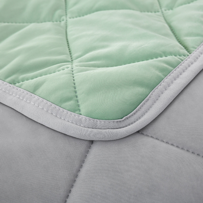 91家纺网 家纺一手货源 找家纺 憨豆家纺 2026新款凉感丝夏被冰淇淋纯色夏凉被空调被夏季薄被子直播外贸跨境爆款 薄荷绿