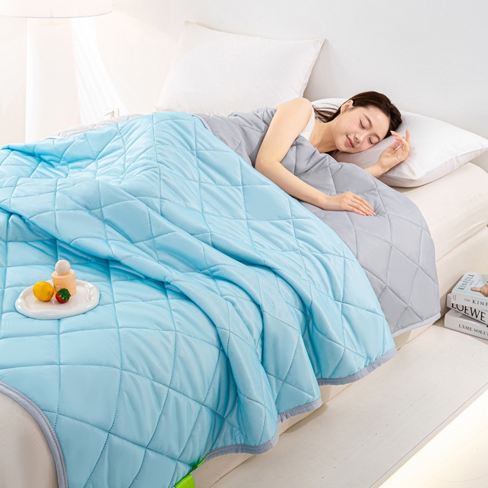 91家纺网 家纺一手货源 找家纺 （总）憨豆家纺 2026新款凉感丝夏被冰淇淋纯色夏凉被空调被夏季薄被子直播外贸跨境爆款